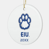 Eastern Illinois Panthers Paw Print & EIU Keramik Ornament (Links)