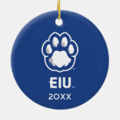 Eastern Illinois Panthers Paw Print & EIU Keramik Ornament (Hinten)