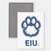 Eastern Illinois Panthers Paw Print & EIU Magnet (Vorderseite/Rückseite)