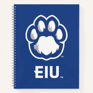 Eastern Illinois Panthers Paw Print & EIU Notizblock