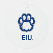 Eastern Illinois Panthers Paw Print & EIU Ornament Aus Metall (Vorderseite)