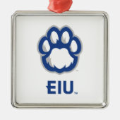 Eastern Illinois Panthers Paw Print & EIU Ornament Aus Metall (Vorne)