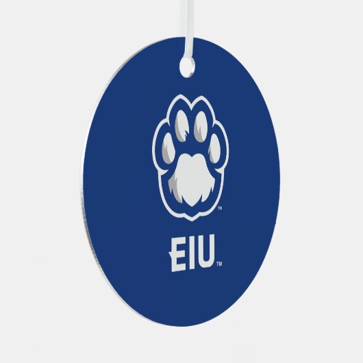 Eastern Illinois Panthers Paw Print & EIU Ornament Aus Metall (Vorderseite Rechts)