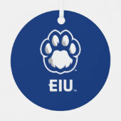 Eastern Illinois Panthers Paw Print & EIU Ornament Aus Metall (Vorderseite)