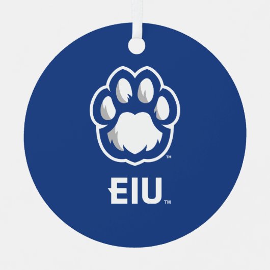 Eastern Illinois Panthers Paw Print & EIU Ornament Aus Metall (Vorderseite)