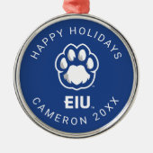 Eastern Illinois Panthers Paw Print & EIU Ornament Aus Metall (Vorne)