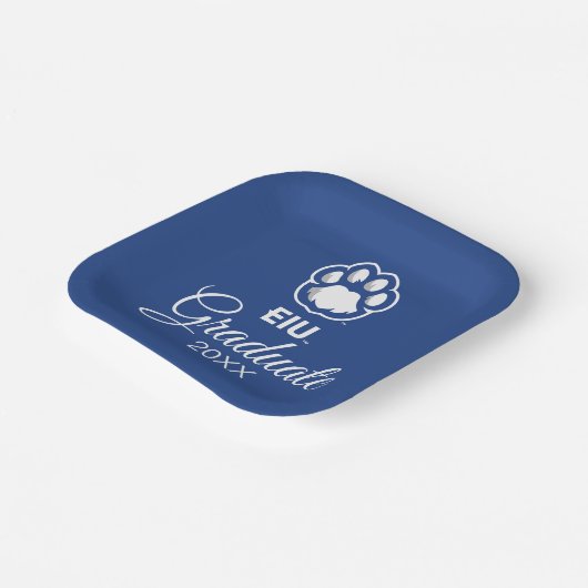 Eastern Illinois Panthers Paw Print & EIU Pappteller (Gewinkelt)
