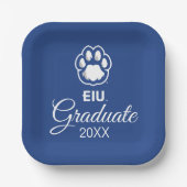 Eastern Illinois Panthers Paw Print & EIU Pappteller (Vorderseite)
