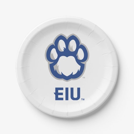 Eastern Illinois Panthers Paw Print & EIU Pappteller (Vorderseite)