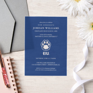Eastern Illinois Panthers Paw Print & EIU Pergament Einladungen