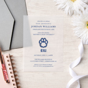 Eastern Illinois Panthers Paw Print & EIU Pergament Einladungen