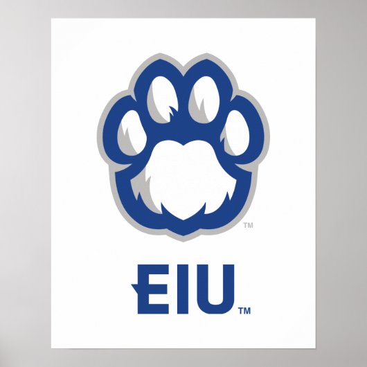 Eastern Illinois Panthers Paw Print & EIU Poster (Vorne)