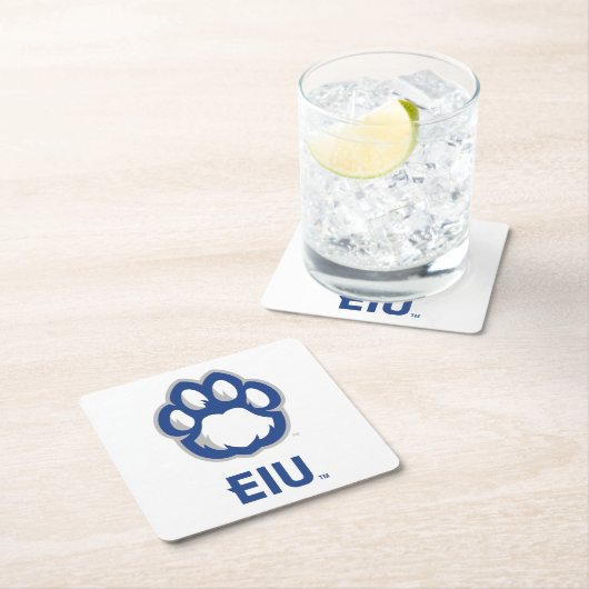 Eastern Illinois Panthers Paw Print & EIU Rechteckiger Pappuntersetzer (Vor Ort)