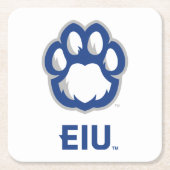 Eastern Illinois Panthers Paw Print & EIU Rechteckiger Pappuntersetzer (Vorderseite)