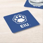 Eastern Illinois Panthers Paw Print & EIU Rechteckiger Pappuntersetzer (angewinkelt)