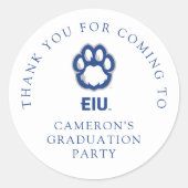 Eastern Illinois Panthers Paw Print & EIU Runder Aufkleber (Vorderseite)