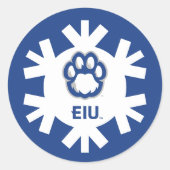Eastern Illinois Panthers Paw Print & EIU Runder Aufkleber (Vorderseite)