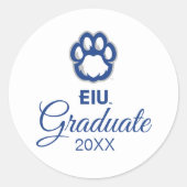 Eastern Illinois Panthers Paw Print & EIU Runder Aufkleber (Vorderseite)