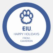 Eastern Illinois Panthers Paw Print & EIU Runder Aufkleber (Vorderseite)