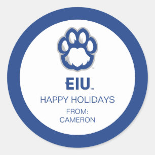 Eastern Illinois Panthers Paw Print & EIU Runder Aufkleber