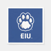 Eastern Illinois Panthers Paw Print & EIU Serviette (Vorderseite)