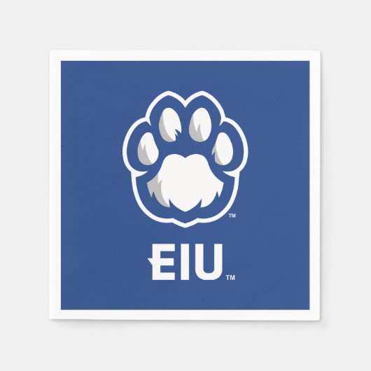 Eastern Illinois Panthers Paw Print & EIU Serviette (Vorderseite)