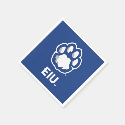 Eastern Illinois Panthers Paw Print & EIU Serviette (Ecke)