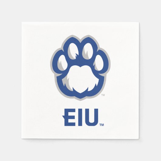 Eastern Illinois Panthers Paw Print & EIU Serviette (Vorderseite)