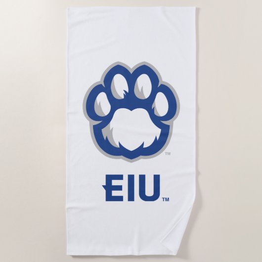 Eastern Illinois Panthers Paw Print & EIU Strandtuch (Vorderseite)