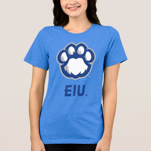 Eastern Illinois Panthers Paw Print & EIU Tri-Blend Shirt (Vorderseite)