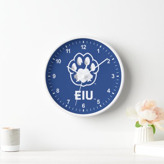 Eastern Illinois Panthers Paw Print & EIU Uhr (Zuhause)