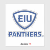Eastern Illinois Panthers Schild & Wordmark-Logo Aufkleber (Blatt)