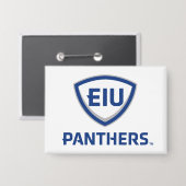 Eastern Illinois Panthers Schild & Wordmark-Logo Button (Vorderseite/Rückseite)
