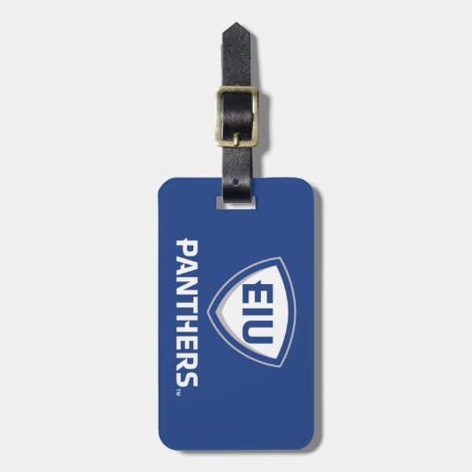 Eastern Illinois Panthers Schild & Wordmark-Logo Gepäckanhänger (Vorderseite vertikal)