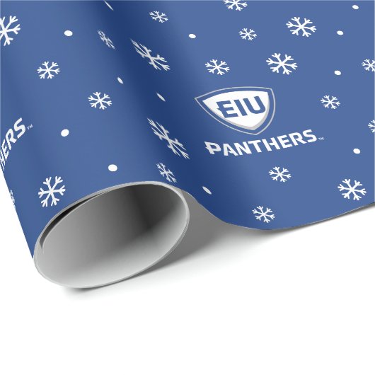 Eastern Illinois Panthers Schild & Wordmark-Logo Geschenkpapier (Rolleneckpunkt)