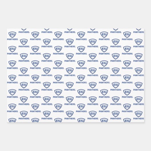 Eastern Illinois Panthers Schild & Wordmark-Logo Geschenkpapier Set (Vorderseite 2)