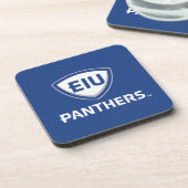 Eastern Illinois Panthers Schild & Wordmark-Logo Getränkeuntersetzer (Linke Seite)
