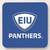 Eastern Illinois Panthers Schild & Wordmark-Logo Getränkeuntersetzer (Vorderseite)