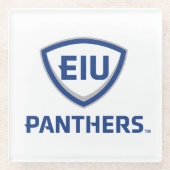 Eastern Illinois Panthers Schild & Wordmark-Logo Glasuntersetzer (Vorderseite)