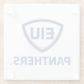Eastern Illinois Panthers Schild & Wordmark-Logo Glasuntersetzer (Rückseite)