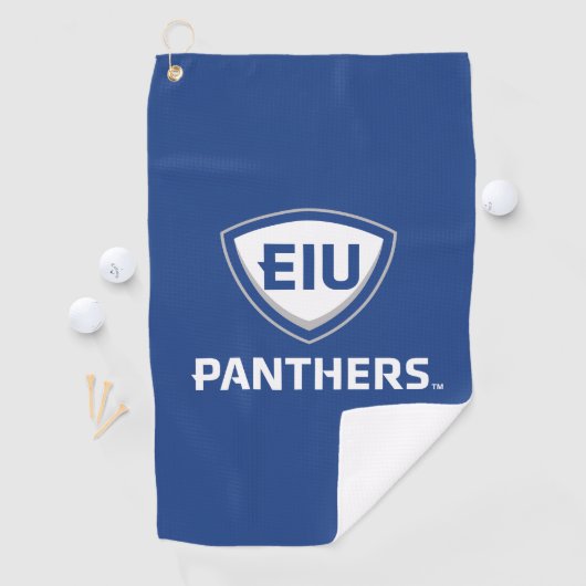 Eastern Illinois Panthers Schild & Wordmark-Logo Golfhandtuch (Insitu)
