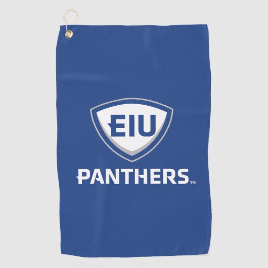 Eastern Illinois Panthers Schild & Wordmark-Logo Golfhandtuch (Vorderseite)