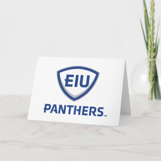 Eastern Illinois Panthers Schild & Wordmark-Logo Karte (Vorderseite)
