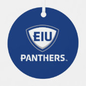 Eastern Illinois Panthers Schild & Wordmark-Logo Ornament Aus Metall (Vorderseite)