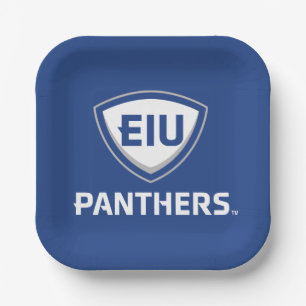 Eastern Illinois Panthers Schild & Wordmark-Logo Pappteller