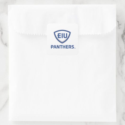 Eastern Illinois Panthers Schild & Wordmark-Logo Quadratischer Aufkleber (Tasche)