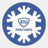 Eastern Illinois Panthers Schild & Wordmark-Logo Runder Aufkleber (Vorderseite)