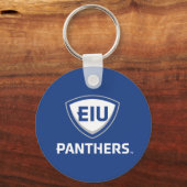 Eastern Illinois Panthers Schild & Wordmark-Logo Schlüsselanhänger (Vorderseite)