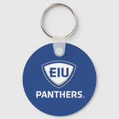 Eastern Illinois Panthers Schild & Wordmark-Logo Schlüsselanhänger (Rückseite)