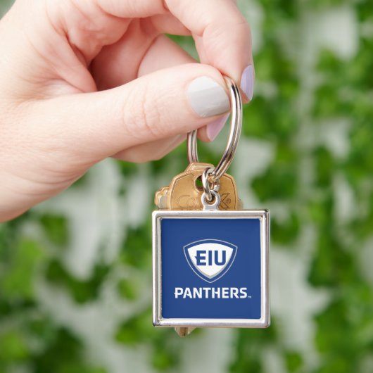Eastern Illinois Panthers Schild & Wordmark-Logo Schlüsselanhänger (Hand)
